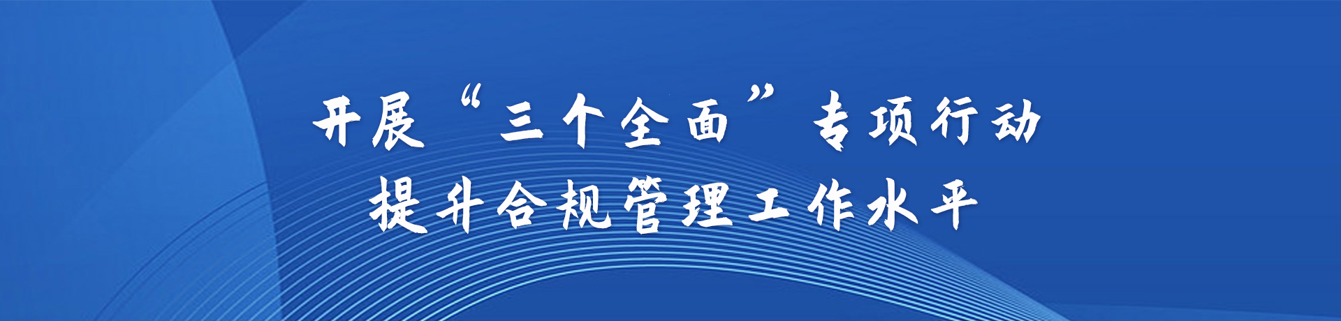 開展“”三個全面”專項(xiàng)行動    提升合規(guī)管理工作水平
